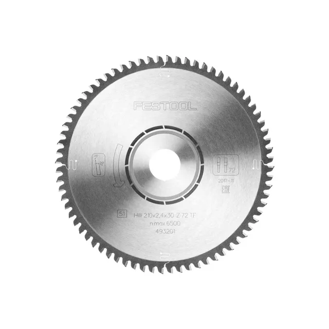 Lame de scie circulaire Festool ALUMINIUM/PLASTICS HW — Référence 493201 — vue 1