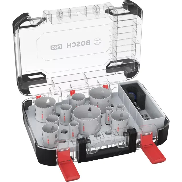Coffret 11 scies trépans Bosch Pro multimatériau PC PLUS 20 - 22 - 25 - 32 - 35 - 40 - 44 - 51 - 60 - 68 - 76 - 2608594426 — Référence 2608594426 — vue 1